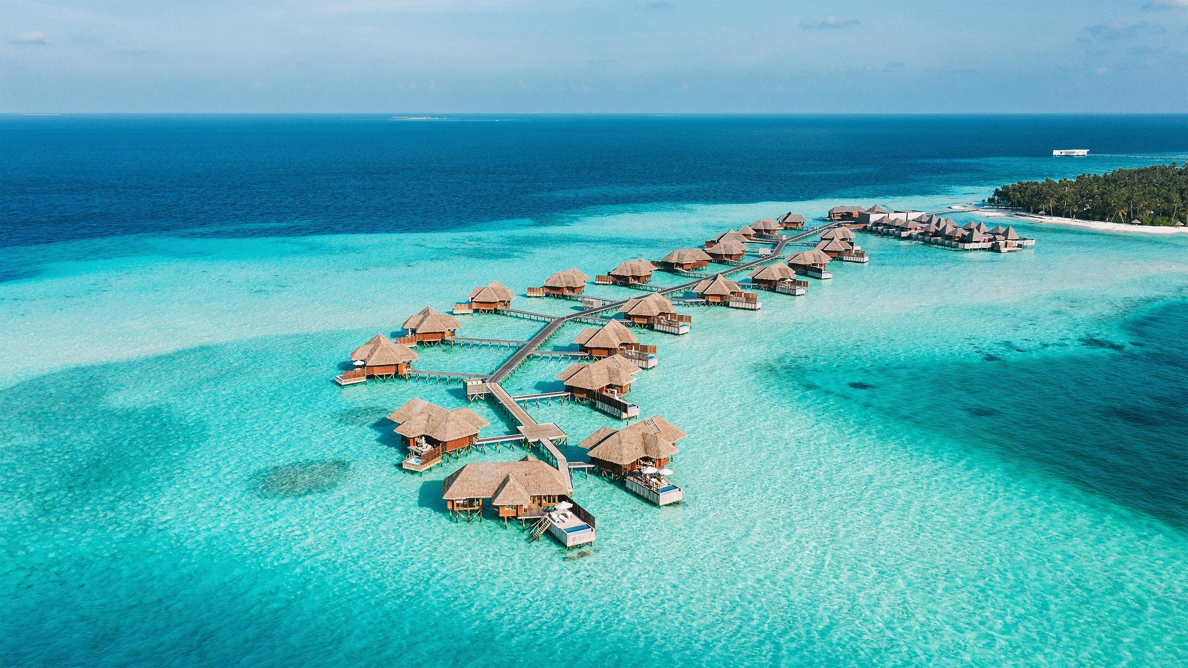 Maldives overwater villas